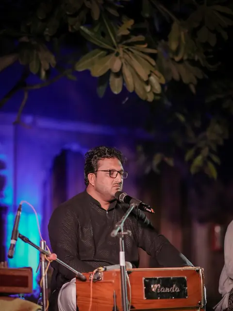 Vocalist performing